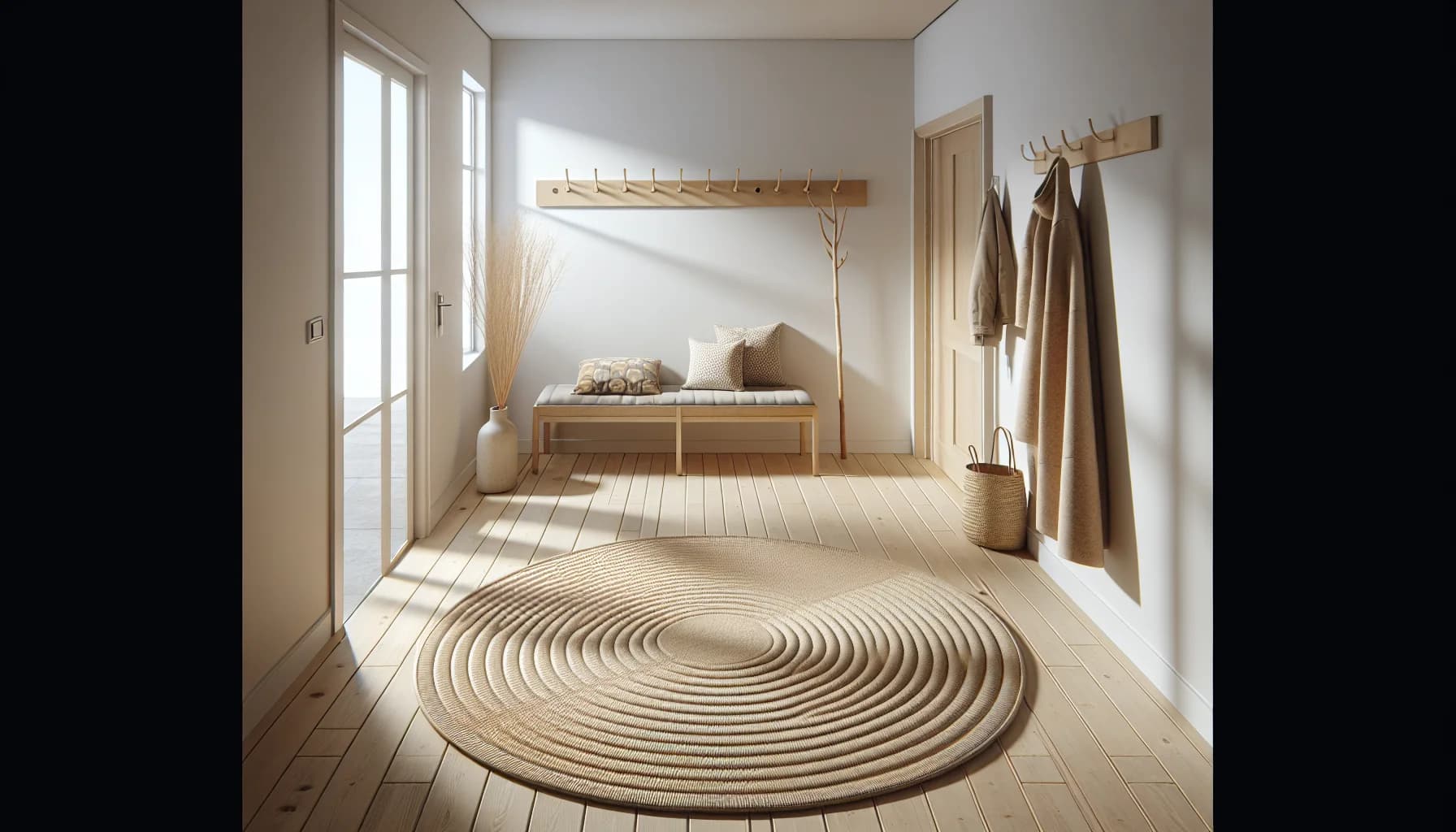 Rund matta i hall & entré